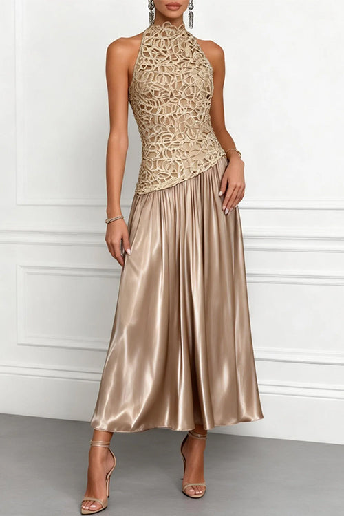 Lila | Lace Splice Maxi Dress