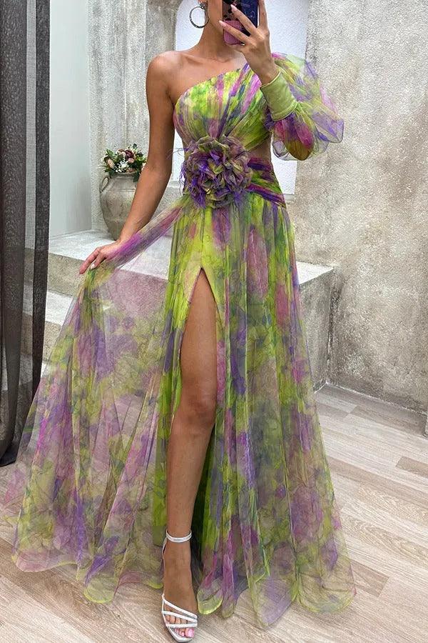 Clara | Floral Pleated Maxi Dress