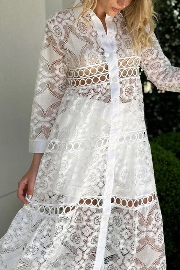 Aria | Lace Button Shirt