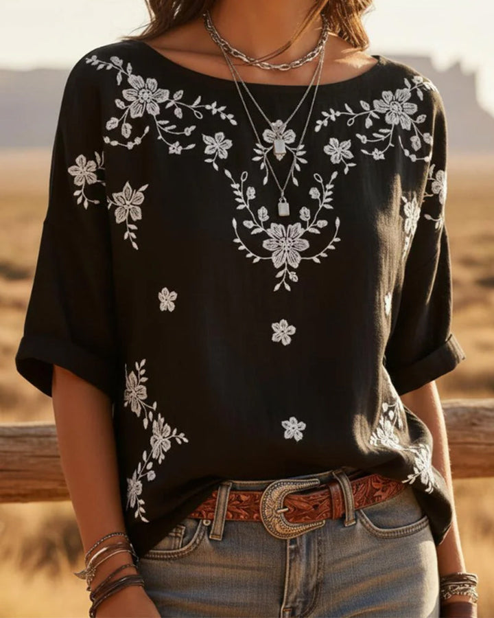 Althea | Floral Loose Blouse