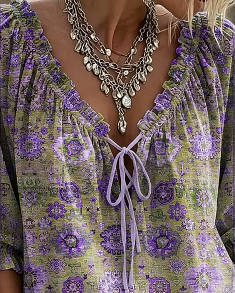 Elodie | Vintage Print Blouse