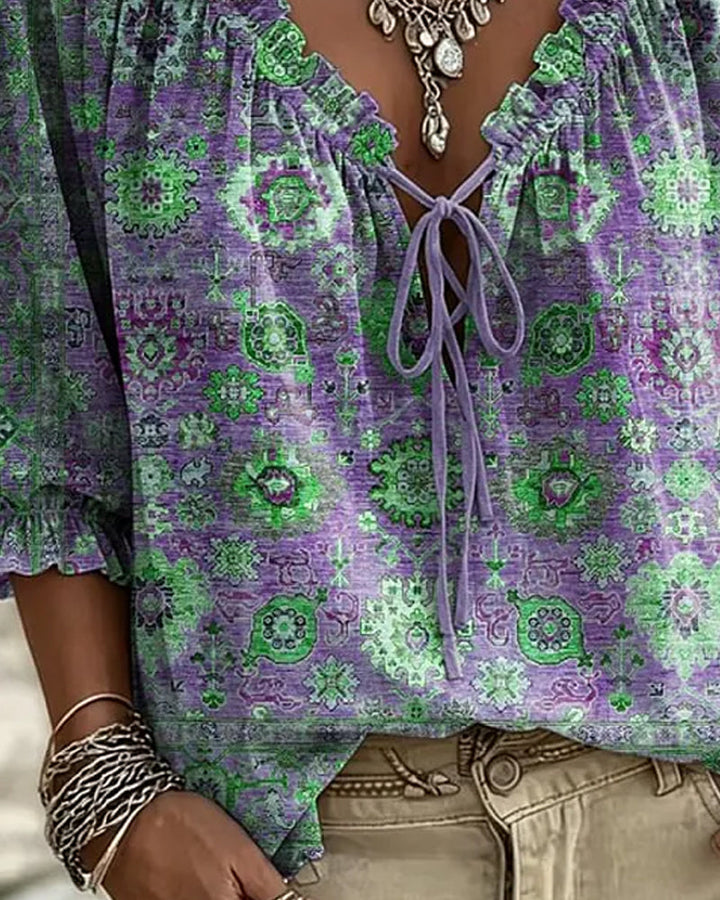 Elodie | Vintage Print Blouse