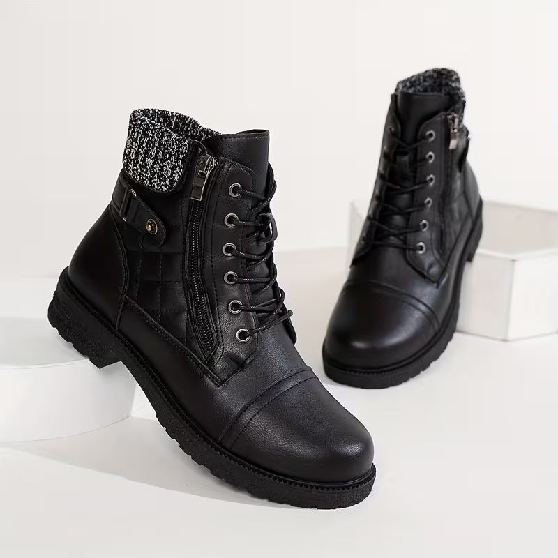 Elowen | Knit Round Toe Boots