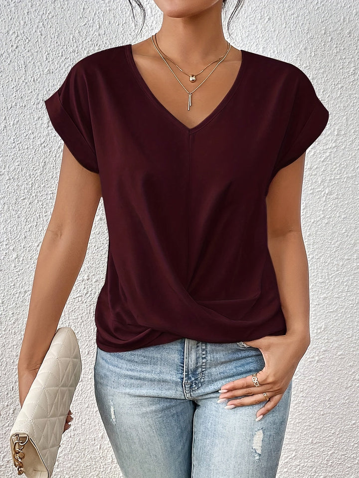Elara | Drape Twist-Front Top