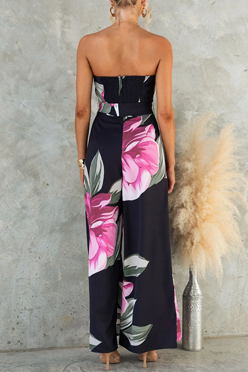 Livia | Floral Wide Leg Jumpsuit