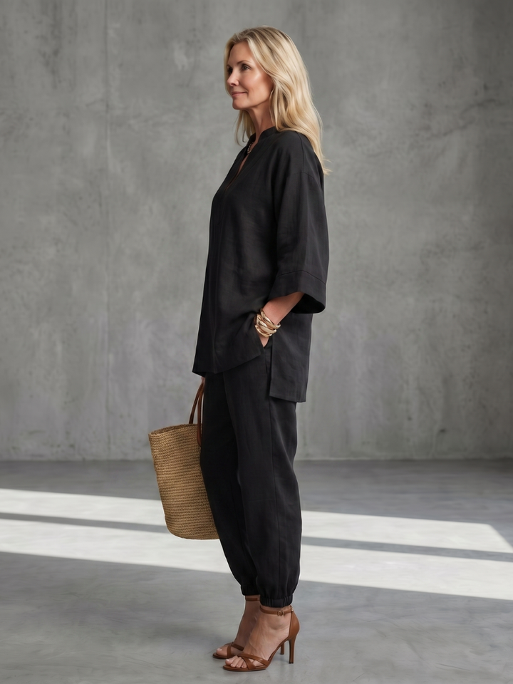 Cecily | V-Neck Tunic Set