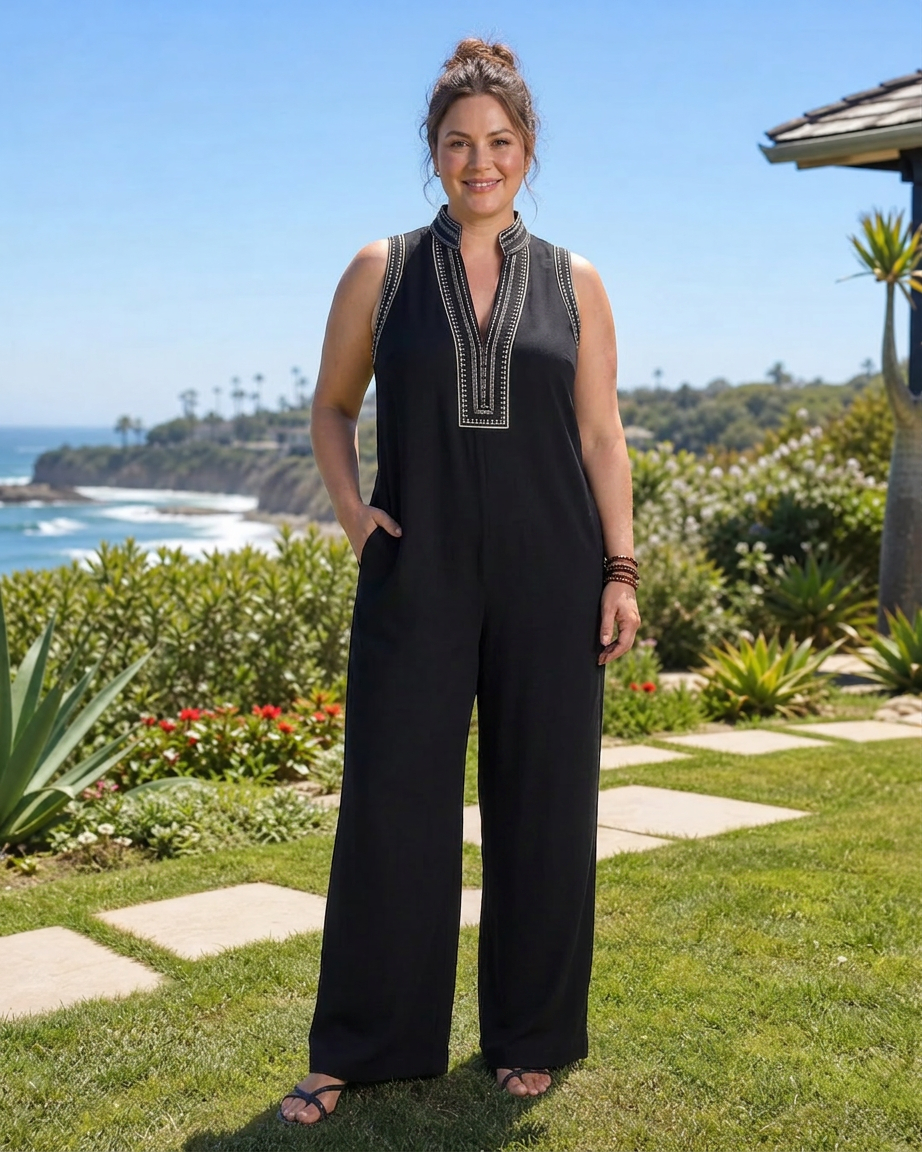 Aurelia | V Neck Jumpsuit