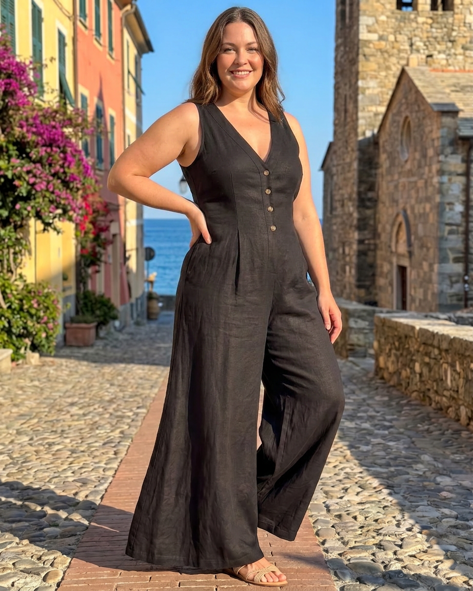 Elowen | Button Front Jumpsuit