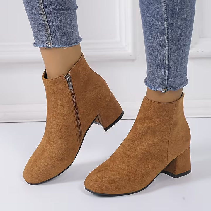 Elara | Block Heel Ankle Boots