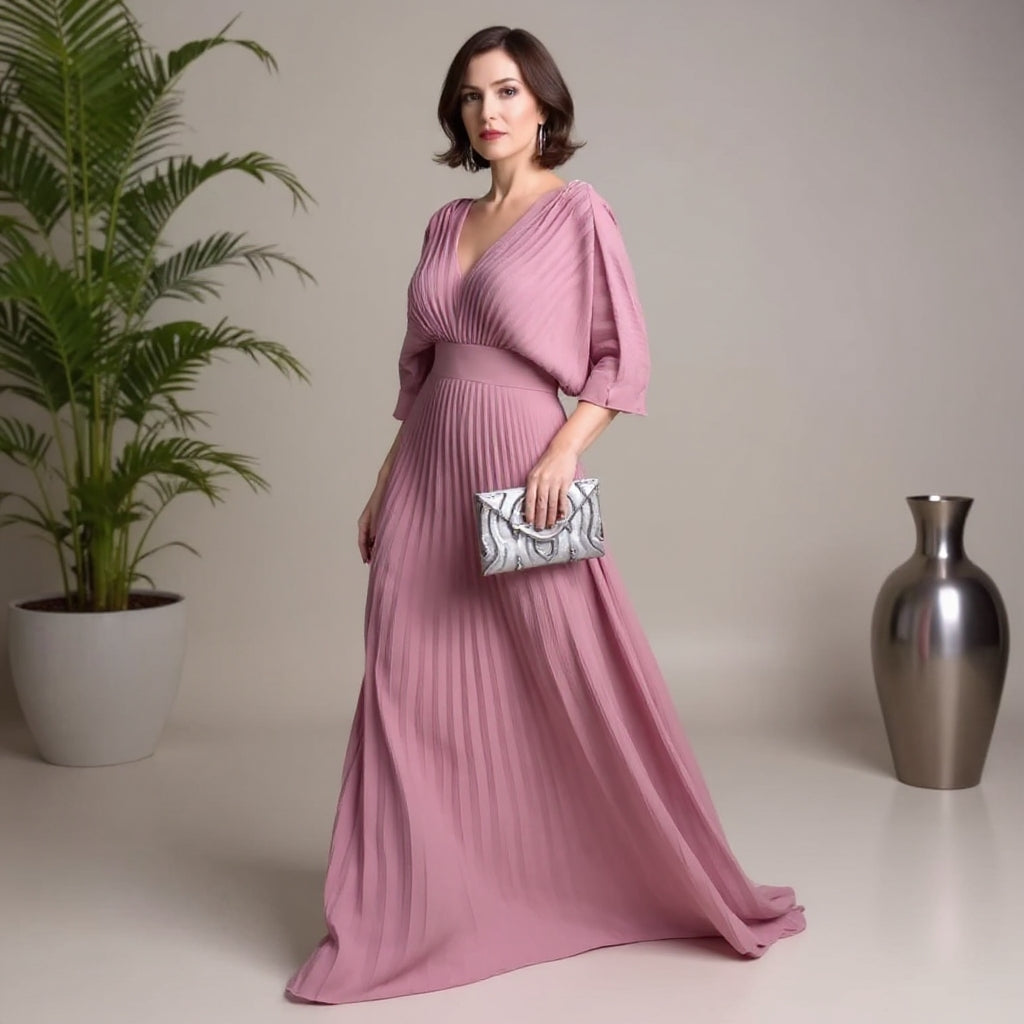 Celeste | Pleated Maxi Dress