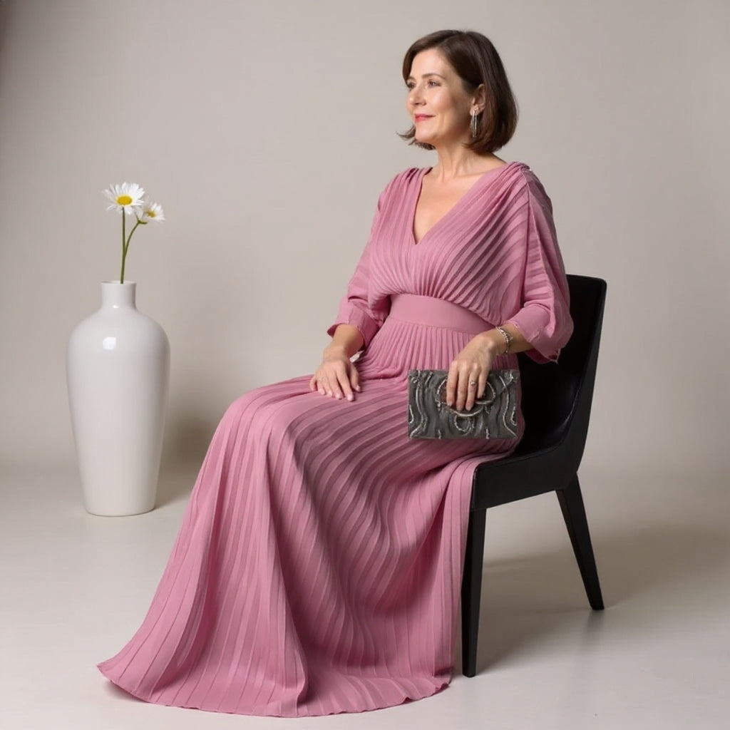 Celeste | Pleated Maxi Dress