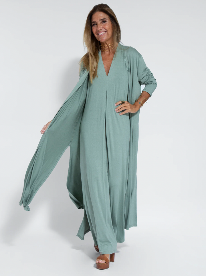 HillaryJane | Long Dress and Vest Set