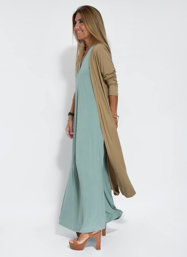 HillaryJane | Long Dress and Vest Set
