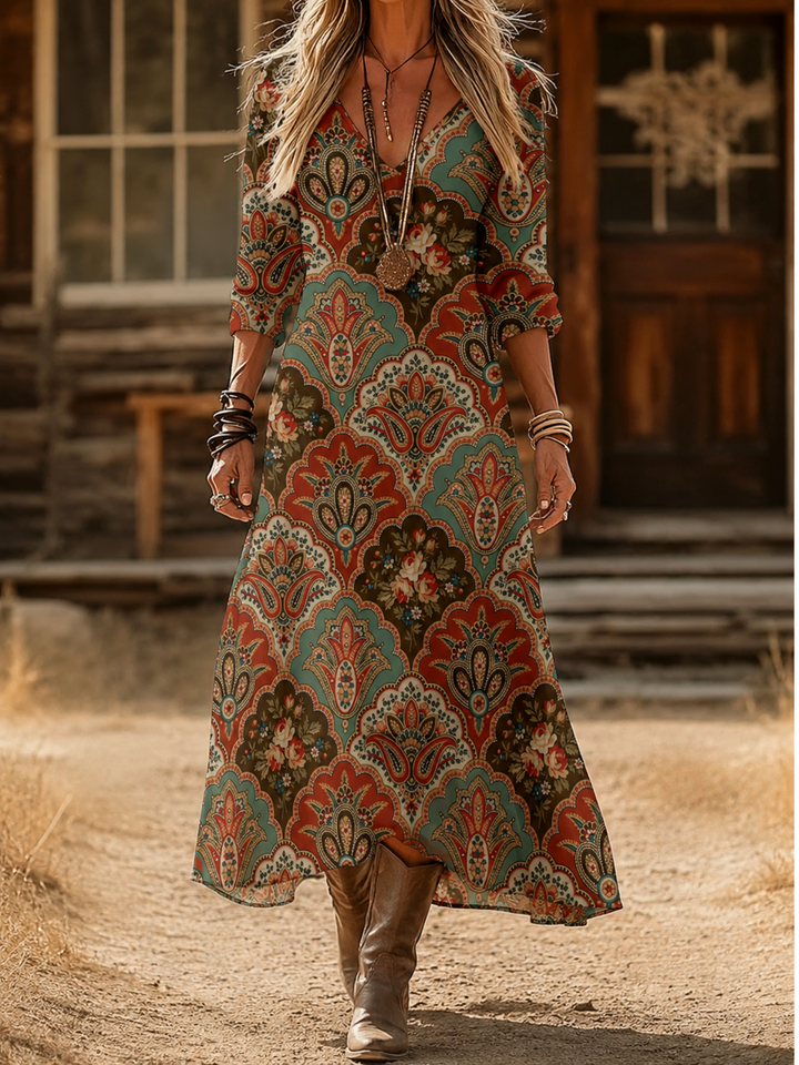 Mireille | Bohemian Autumn Dress