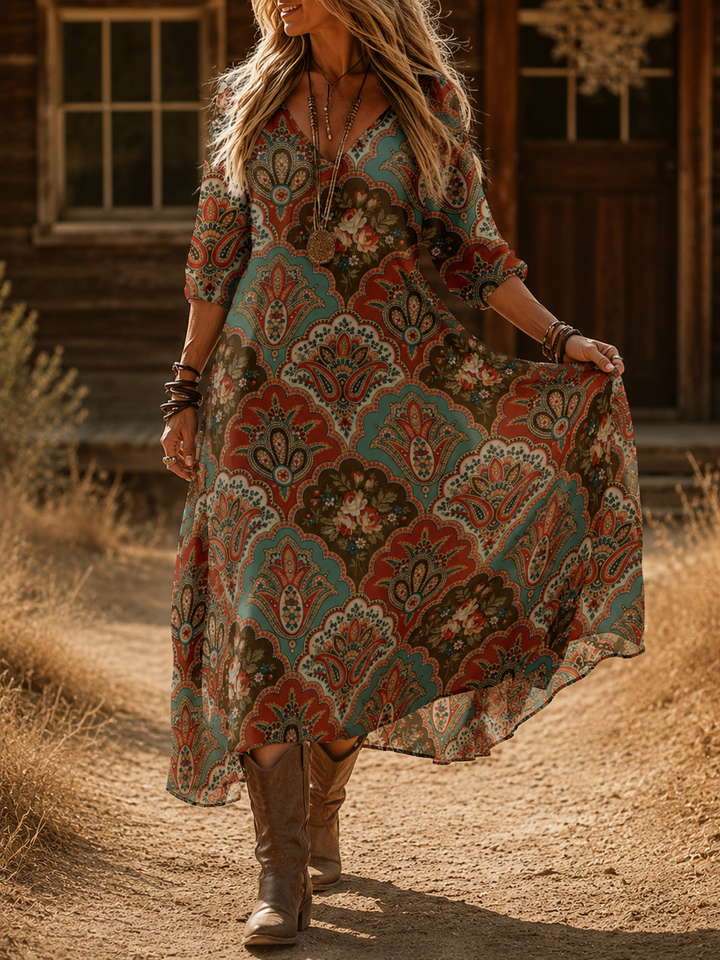 Mireille | Bohemian Autumn Dress