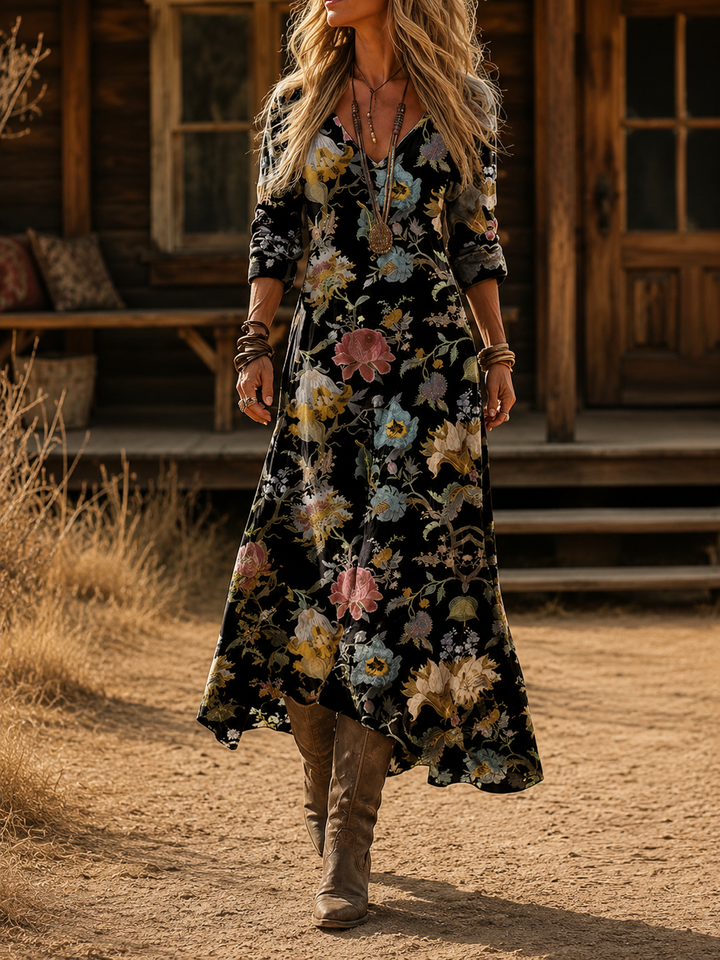 Liora | Bohemian Autumn Dress