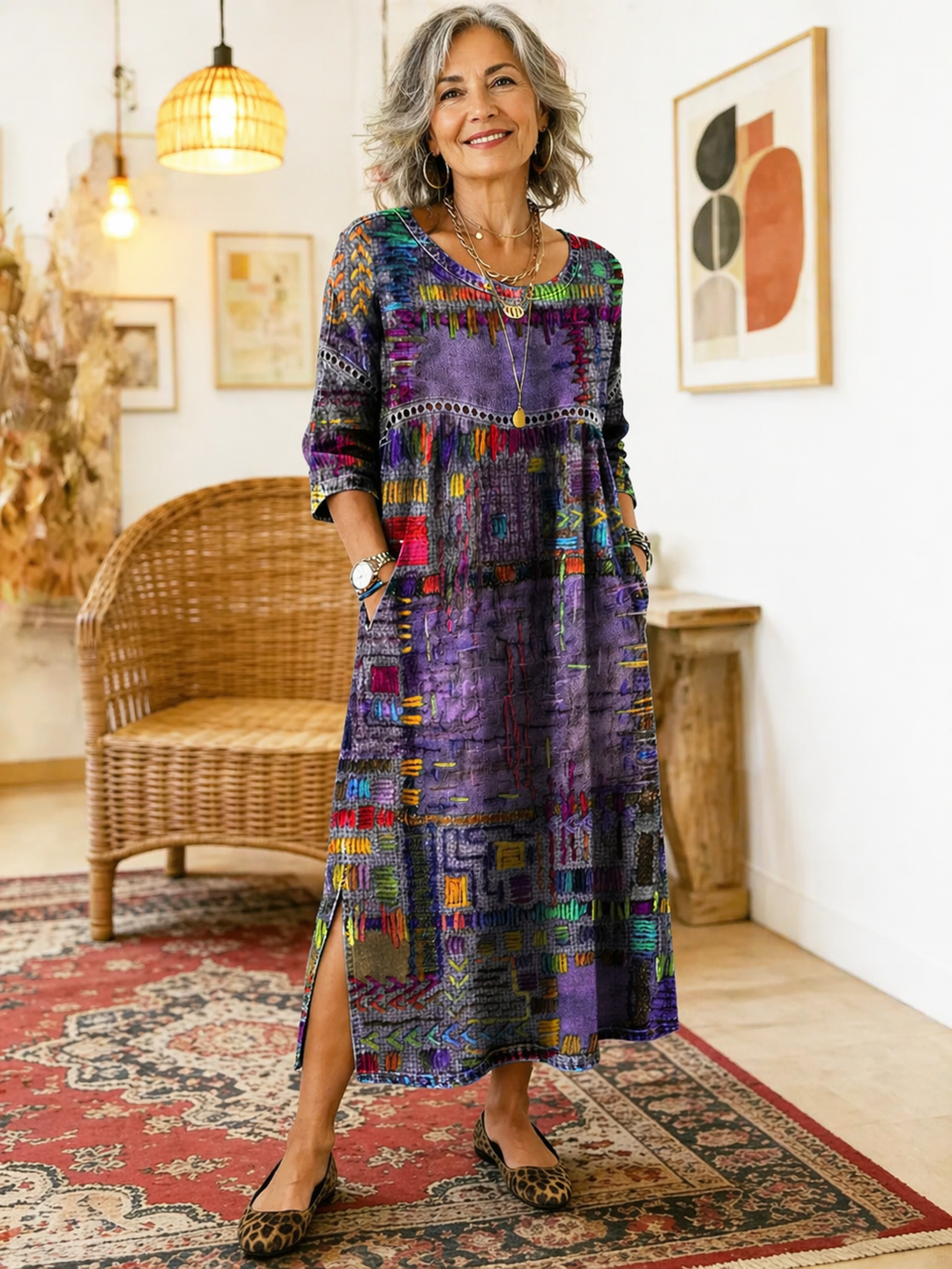 Sophie | Ethnic Patchwork Dress