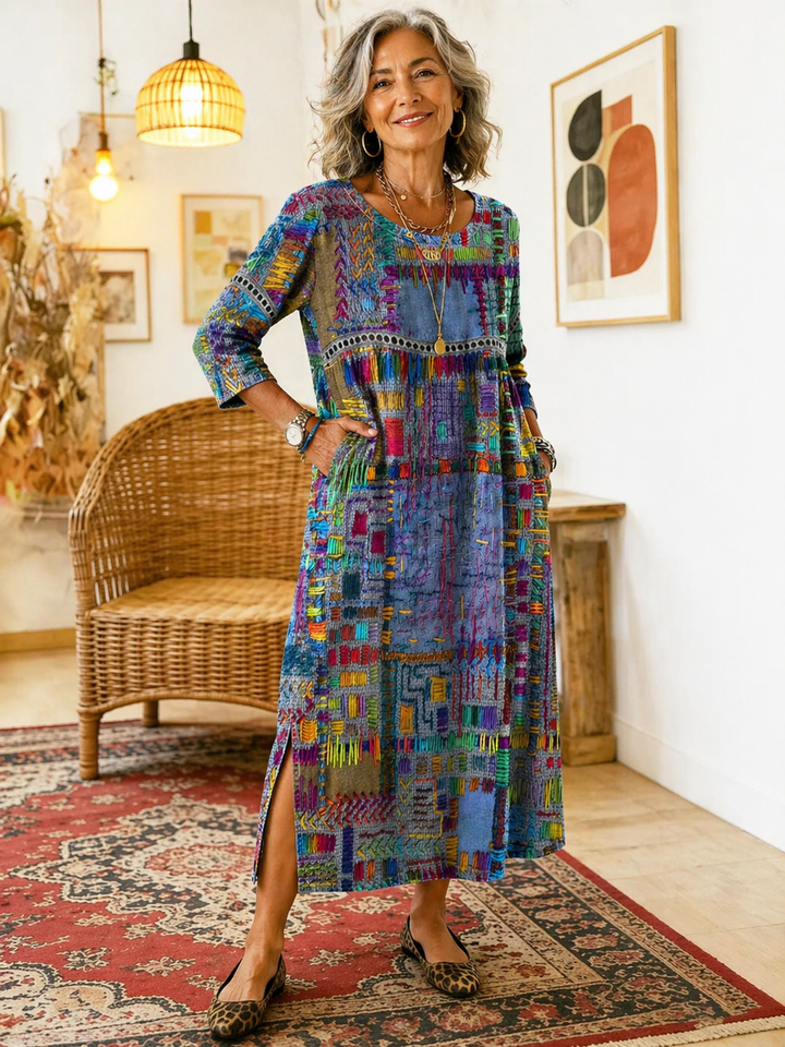 Sophie | Ethnic Patchwork Dress
