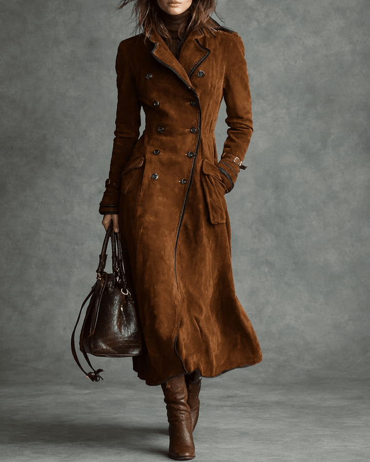 Elowen | Suede Trench Coat