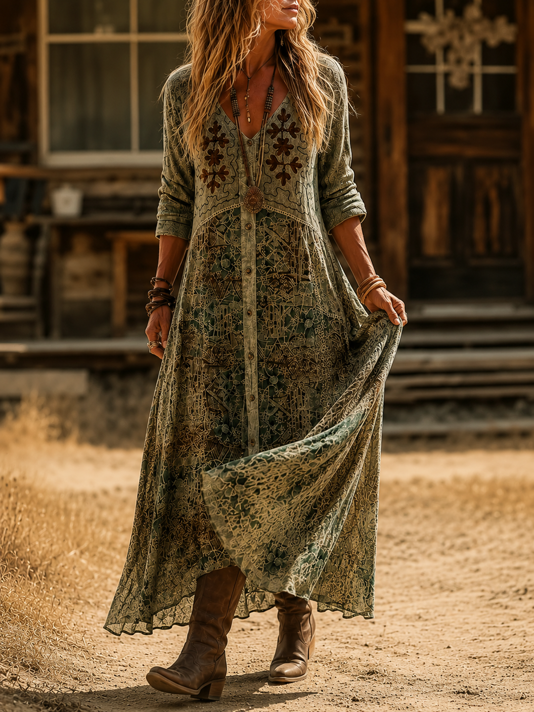 Nerissa | Bohemian Autumn Dress