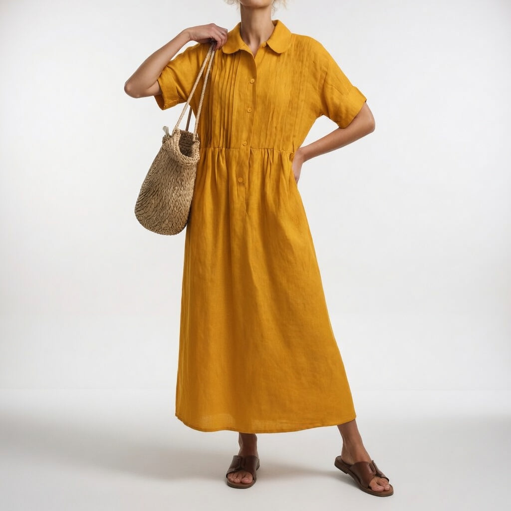 Aria | Linen Shirt Dress