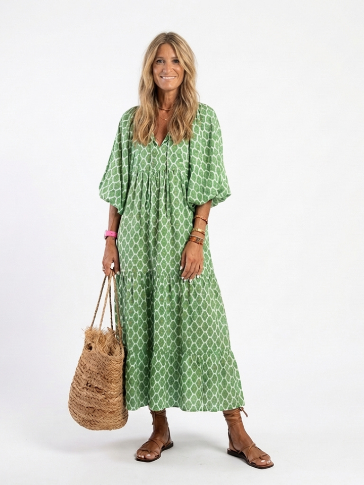 Zara | V-Neck Midi Dress