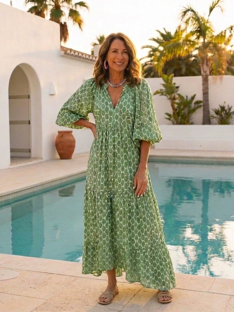 Zara | V-Neck Midi Dress