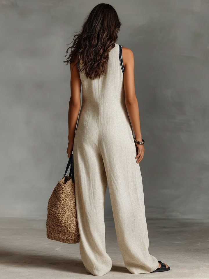 Aria | Linen Sleeveless Jumpsuit