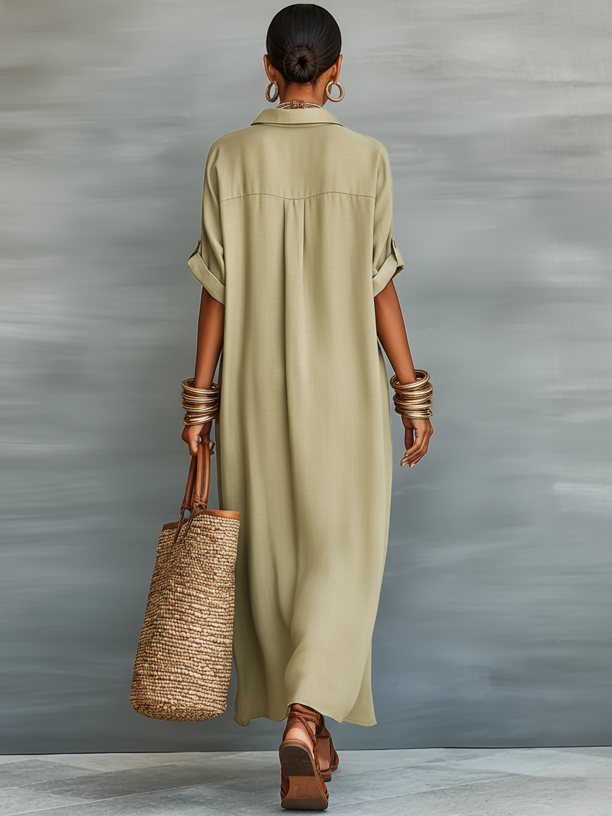 Elowen | Linen Blend Maxi Dress