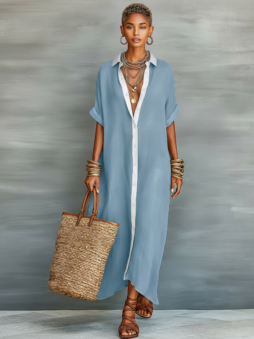 Elowen | Linen Blend Maxi Dress
