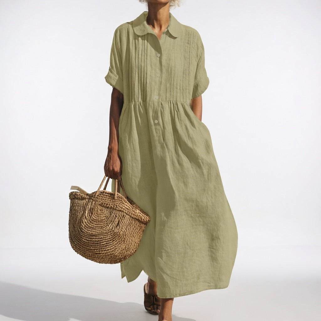 Aria | Linen Shirt Dress