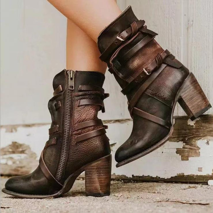 Delphine | Leather Ankle Boots