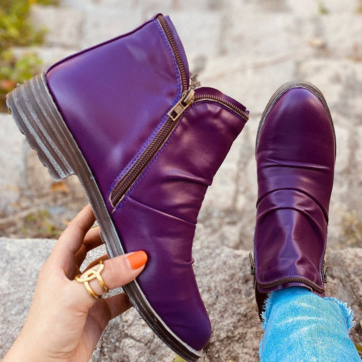 Evelyn | Zip-Up Ankle Boots