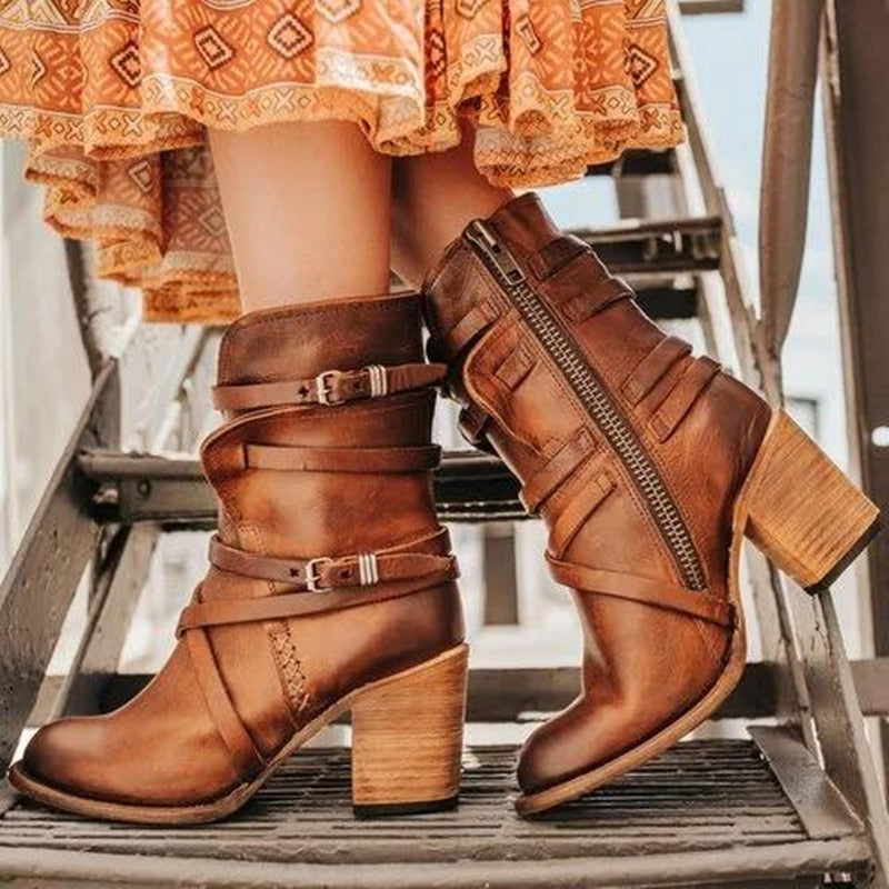Delphine | Leather Ankle Boots