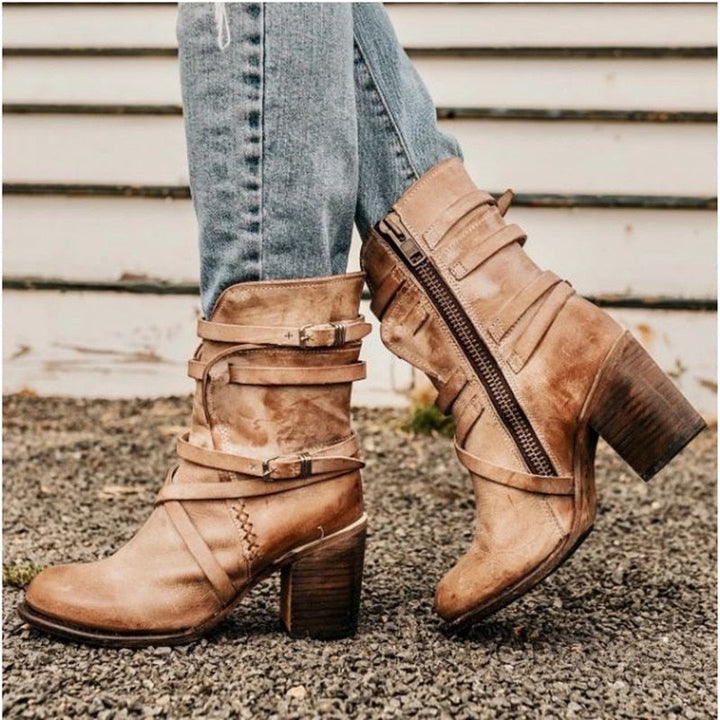 Delphine | Leather Ankle Boots