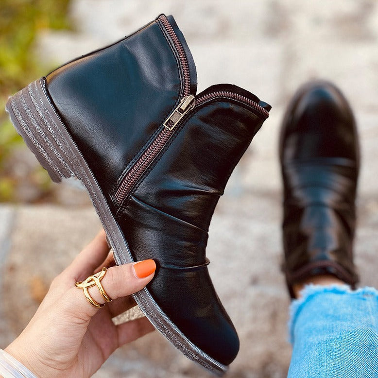 Evelyn | Zip-Up Ankle Boots