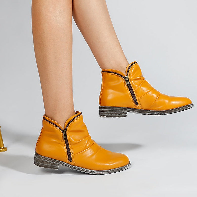 Evelyn | Zip-Up Ankle Boots