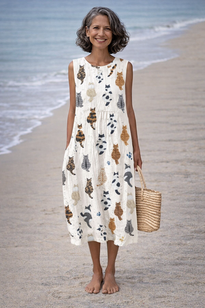 Evelyn | Printed Midi Dress