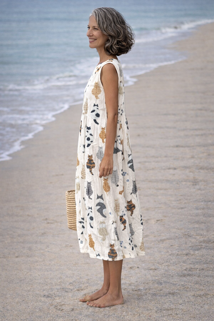 Evelyn | Printed Midi Dress