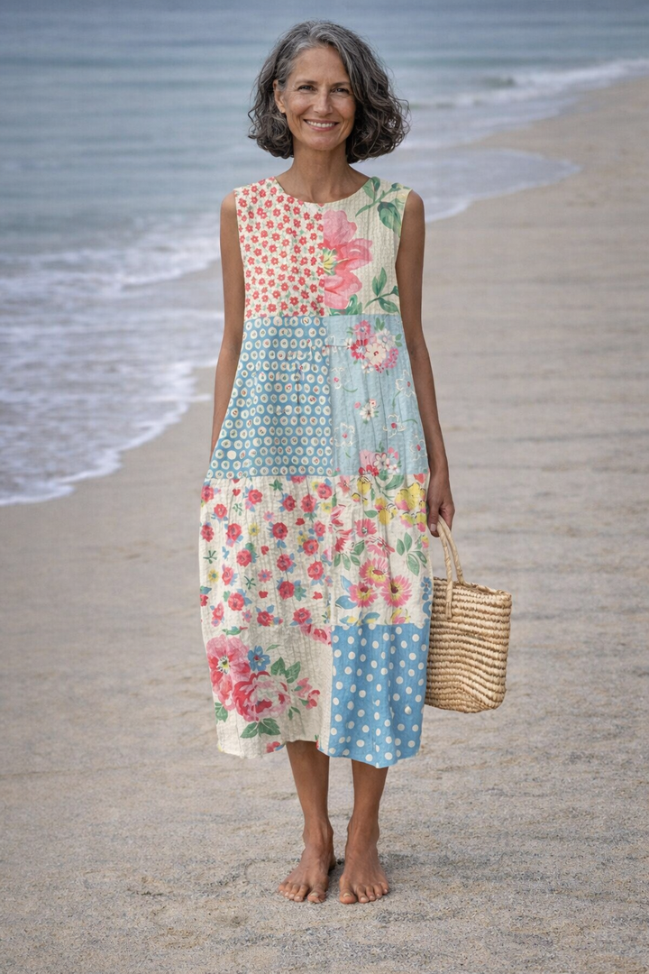 Sienna | Midi Dress Patchwork
