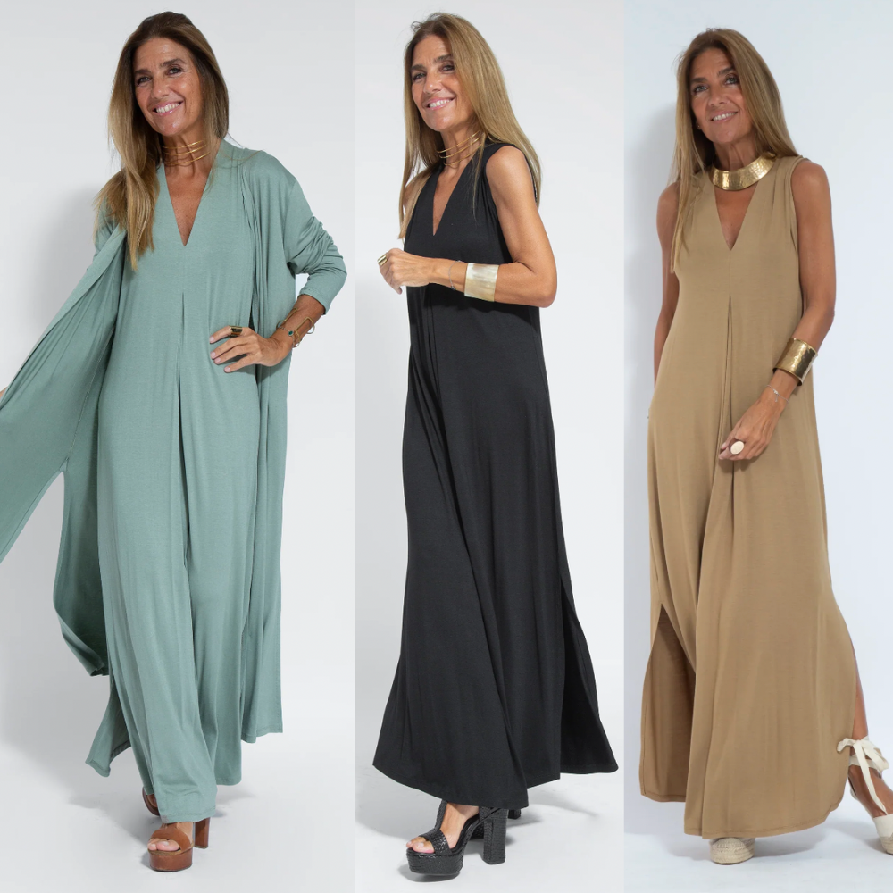 HillaryJane | Long Dress and Vest Set