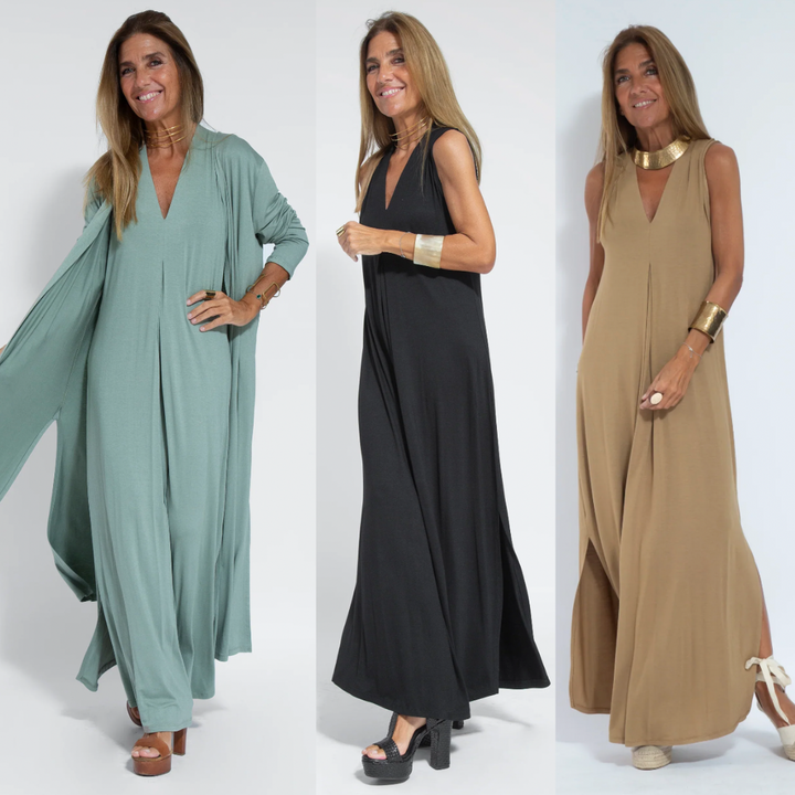 HillaryJane | Long Dress and Vest Set