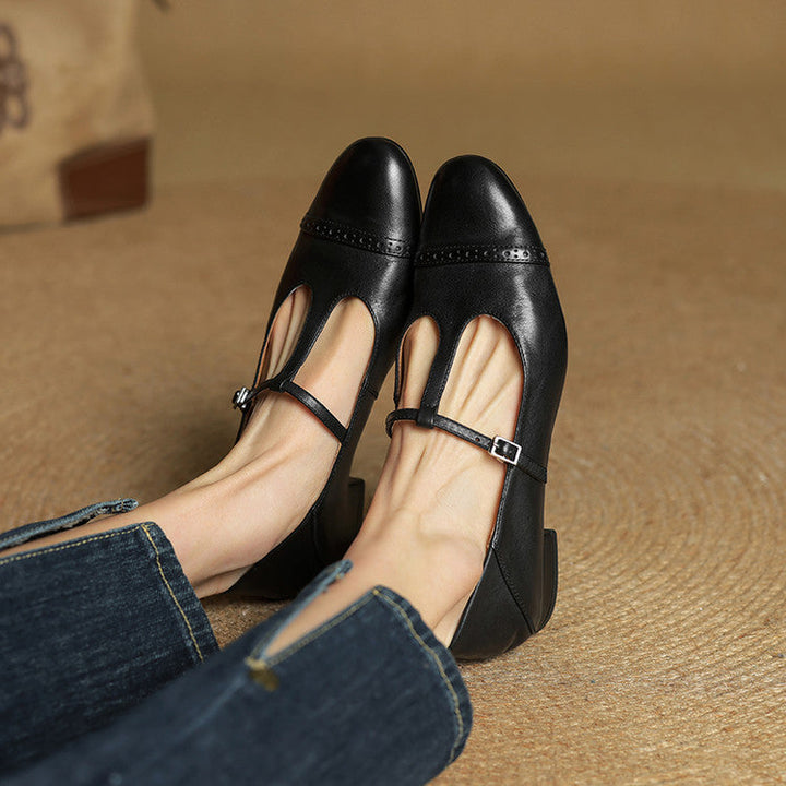 Elowen | Leather Flats