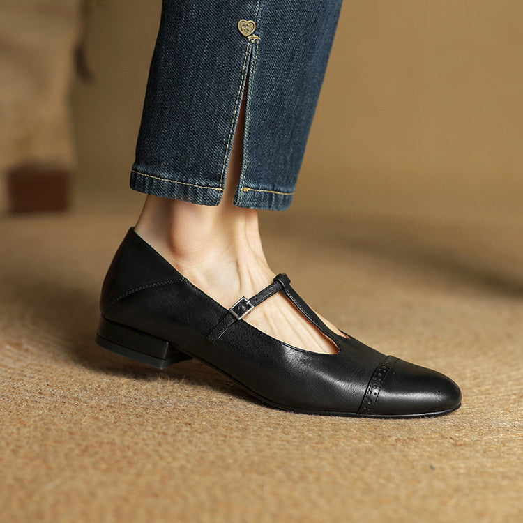 Elowen | Leather Flats
