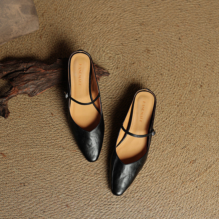 Fiona | Vintage Leather Mules