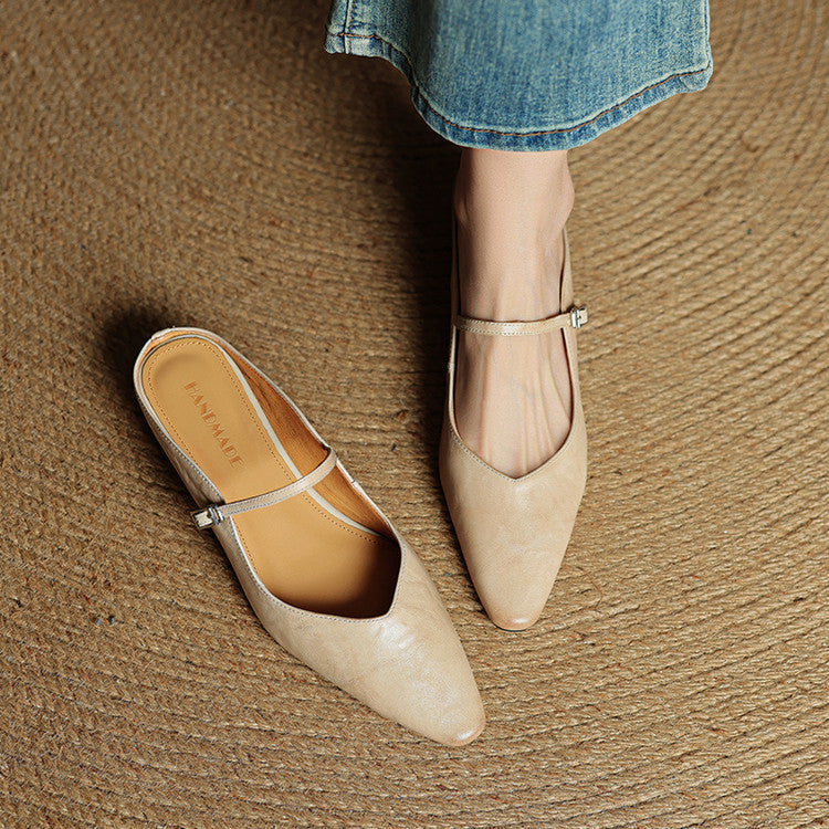 Fiona | Vintage Leather Mules