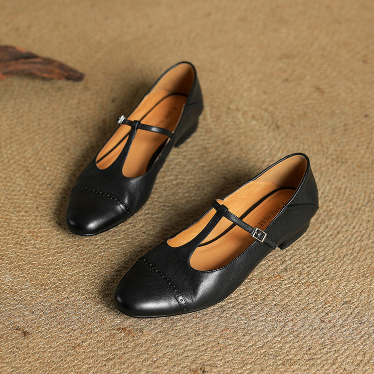 Elowen | Leather Flats