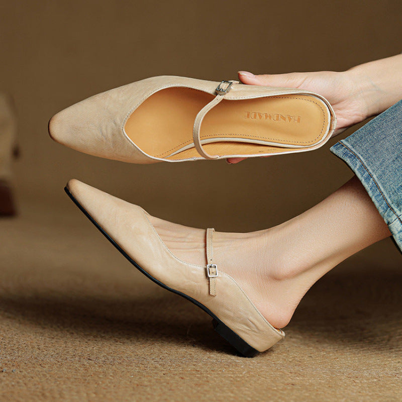 Fiona | Vintage Leather Mules