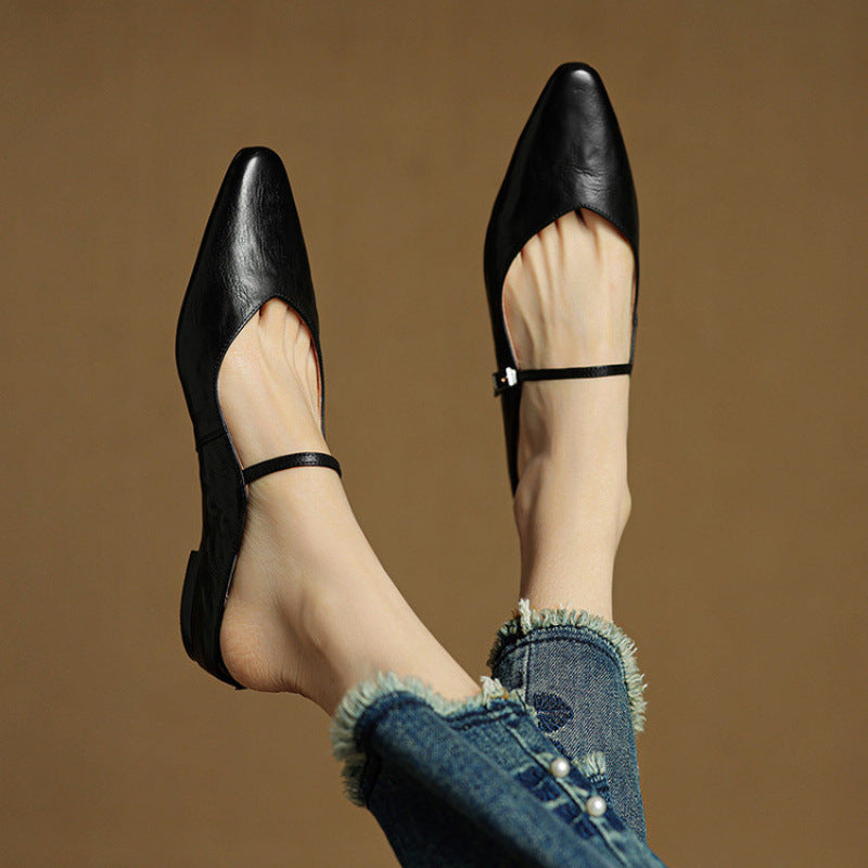 Fiona | Vintage Leather Mules