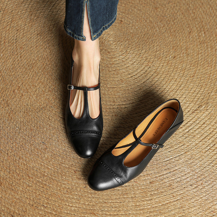 Elowen | Leather Flats